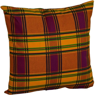 LKV Lomnice vankúš plněný rounem žlutooranžová kostka 35x35