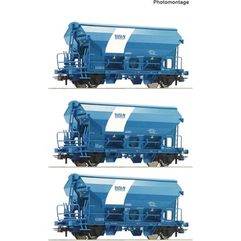 Roco Комплект от три части вагони с отварящ се покрив, Duslo VI (6600134)