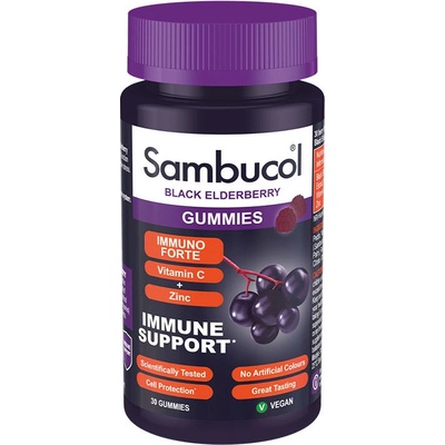 Sambucol Immuno Forte Gummies Black Elderberry 30 Gummies