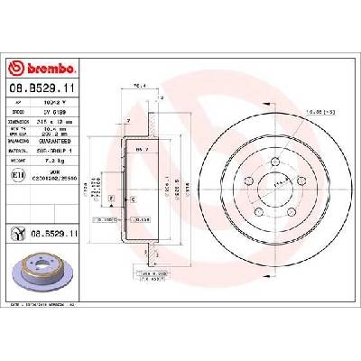 Brzdový kotúč BREMBO 08.B529.11