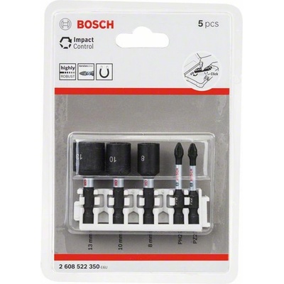 Bosch Impact Control Súprava skrutkovacích bitov a nástrčných kľúčov, 5 ks 2.608.522.350