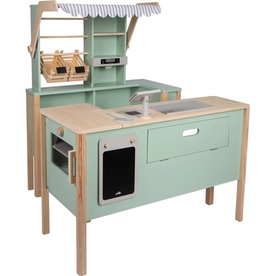 Small Foot Detský Obchod A Kuchynka Sage Green „Fresh“