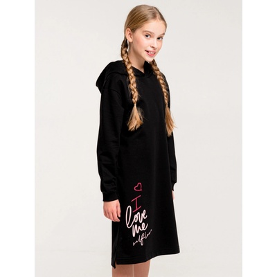 Winkiki dievčenské šaty WJG 12075 čierna