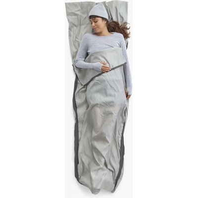 Sea to Summit Silk Blend Sleeping Bag Liner Rectangular w/ Pillow Sleeve šedá