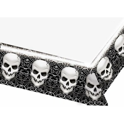 Amscan Plastový ubrus Halloween Lebky 173x243cm