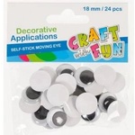 Starpak Decorative Eyes Ornament 18mm 24el