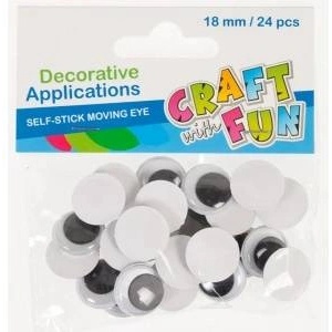 Starpak Decorative Eyes Ornament 18mm 24el
