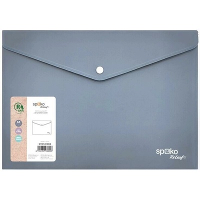 Obálka s drukem A4 Spoko ReLeaf Soft touch - šedá