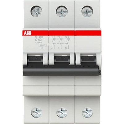 ABB Автоматичен прекъсвач ABB SH203-C50 - 3 P, 50 A, 6 kA (2CDS213001R0504)