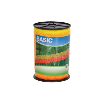 Ohradníková páska BASIC 20 mm, 200 m, žltá/oranžová