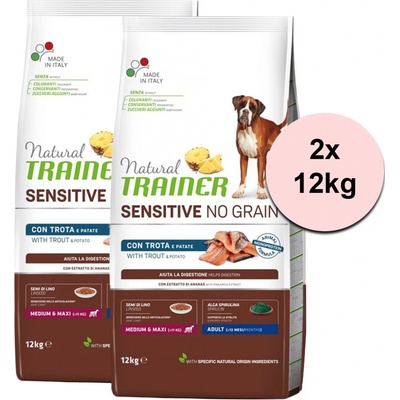 Trainer Natural Sensitive No gluten Adult M/M vepřové 12 kg