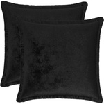 vidaXL Калъфка за възглавница 2 pcs HOUTEN Черно 45 x 45 cm Фланела (918877)