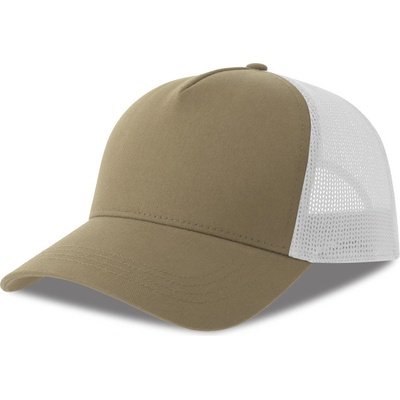 Atlantis Headwear Rapper Cotton-S 5 panelová Trucker COT330260x9799-khaki/white Khaki/bílá