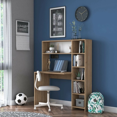 Kalune Design s regálom Hapos 113 cm dub prírodný