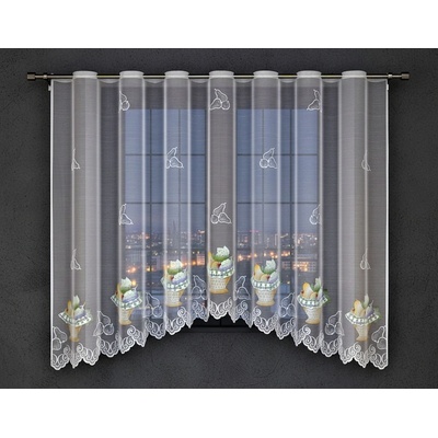 Dekorační žakárová záclona s řasící páskou ADRIA 145 bílá 300x145 cm MyBestHome