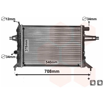 Chladič, chlazení motoru VAN WEZEL 37002272