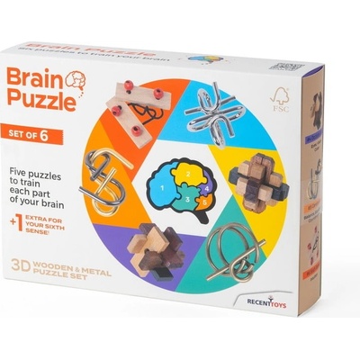RECENTTOYS Brain Puzzle sada 6 ks LEGO