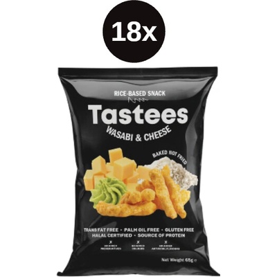 Tastees snack wasabi a sýr 18x65g
