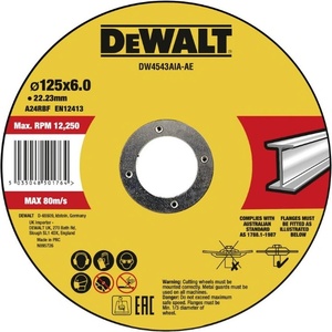 DEWALT диск за рязане на метал 125 x 22, 23 x 6 мм DW4543AIA (DW4543AIA)