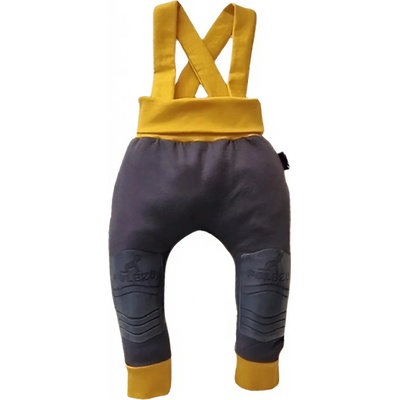 POLEZU Protiskluzové kalhoty s kšandami 2v1 HOŘČICOVÁ