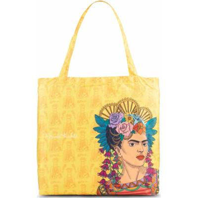 Skladacia nákupná taška Frida Kahlo, žltá