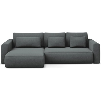 makamii Тъмносив разтегателен ъглов диван с място за съхранение (ляв ъгъл) Kapua - Makamii (KAPUA_LCF_M_24_P1_C16)