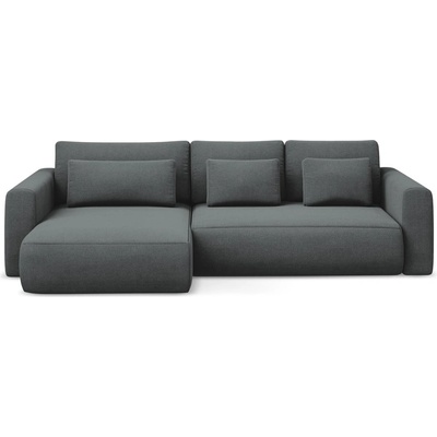 makamii Тъмносив разтегателен ъглов диван с място за съхранение (ляв ъгъл) Kapua - Makamii (KAPUA_LCF_M_24_P1_C16)