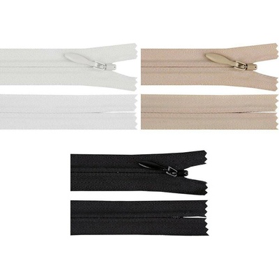 Spirálový zip skrytý YKK No 4 délka 50 cm Varianta: 580 černá, Balení: 1 ks