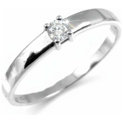 Šperky NM Dámský zlatý prsten s briliantem 1888 bílá