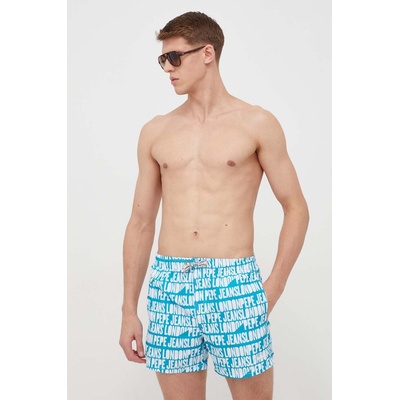 Pepe Jeans Плувни шорти Pepe Jeans AO LOGO SWIMSHORT в бежово с принт PM509222 PL040348 (PMB10384)