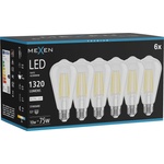 Mexen Vintis 6x LED филамент крушка E27, ST64, 10W, Неутрална - 4000K, 1320 lm, прозрачна (L152-E27-1040-00x06)