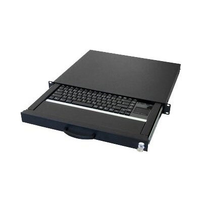 Aixcase Aixcase 19" Rack 1U клавиатура немска версия Touchpad USB черен (AIX-19K1UKDETP-B)