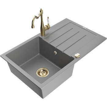 Mexen Bruno гранитна кухненска мивка с 1 отделение и отцедник, с кухненски (6513-71-670700-50)