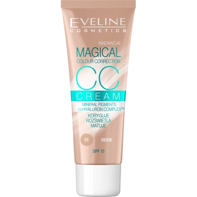 Eveline Cosmetics Magical Colour Correction CC крем SPF 15 цвят 53 Beige 30ml