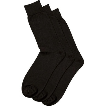 Charles Tyrwhitt Cotton Rich 3-pack Socks - Black - M Първокласни памучни чорапи Чорапи