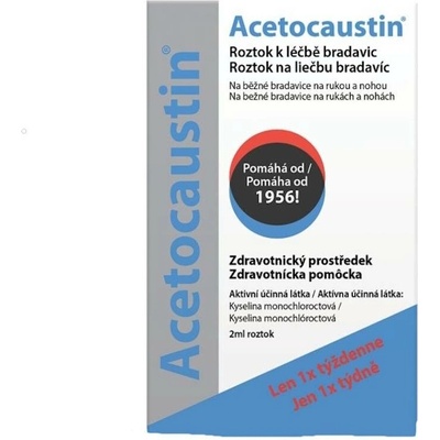 Acetocaustin roztok k léčbě bradavic 2 ml