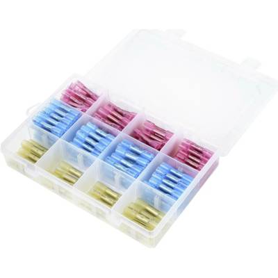 TRU COMPONENTS TC-9878224 krimpovacie spojka krabička na drobné súčiastky 0.5 mm² 6 mm² červená, modrá, žltá 1 sada