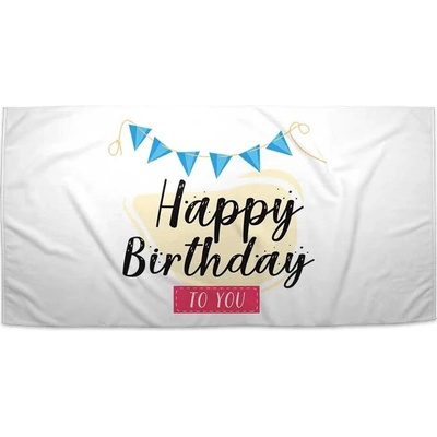 SABLIO Ručník - Happy Birthday to you 50x100 cm