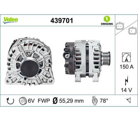 VALEO Alternátor VALEO 439701