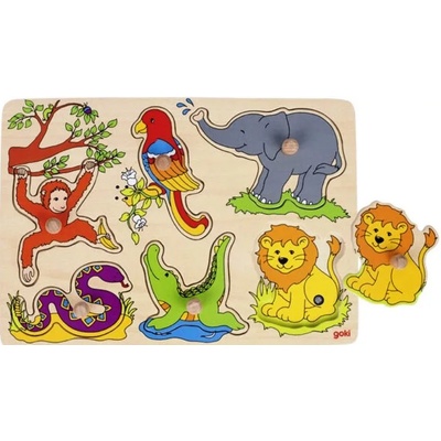 Goki Дървен музикален пъзел Goki - Зоопарк (57862)