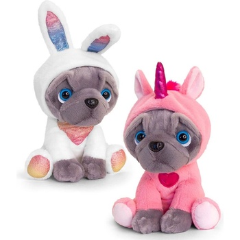 Keel Toys Френски булдог, с костюм на еднорог/зайче (2), 20 см (sd6170)