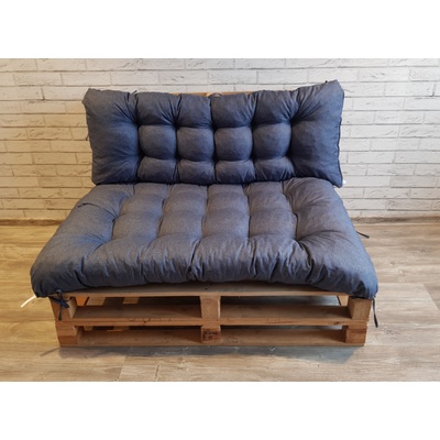 Mybesthome PIETRO SET modrá 120 x 80 cm, opěrka 120 x 40 cm