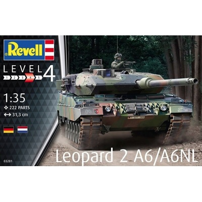 Сглобяем модел, Revell, Танк Леопард 2A6/A6NL, 222 части