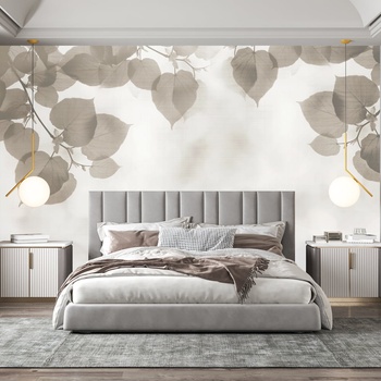 Decono Фототапет Листа в Кафяво и Бежово