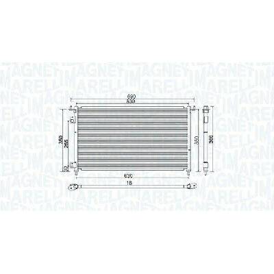 Kondenzátor, klimatizace MAGNETI MARELLI 350203970000