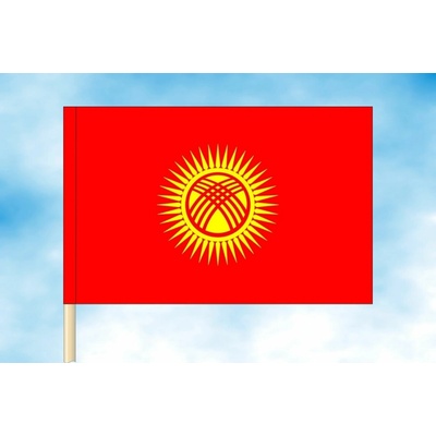 LIBEA, s.r.o. Vlajka Kyrgyzstánu Rozměr: 30×45 cm, Uchycení: Návlek na žerď