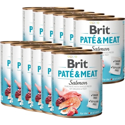 Brit Paté & Meat Salmon 12 x 800 g