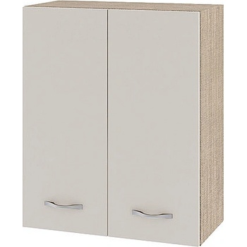 ИРИМ Горен шкаф с две врати и рафт Сити МС-3 мока / сатен 60 см