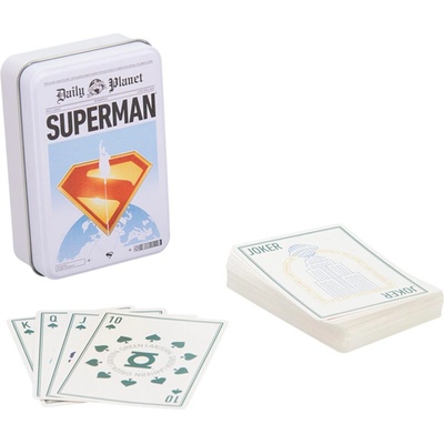 Hrací karty DC Superman v plechovce