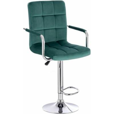 LuxuryForm Design Verona Velur na striebornom tanieri zelená
